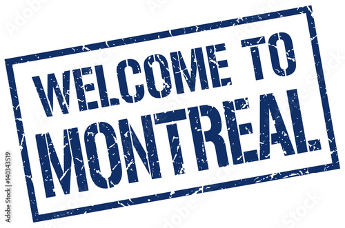 welcome to Montreal stamp