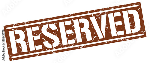 reserved square grunge stamp
