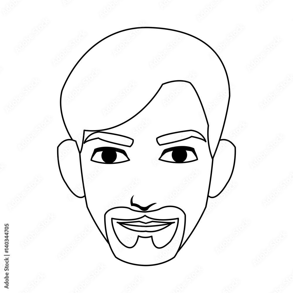 face of young handsome bearded man icon image vector illustration design face of young handsome bearded man icon image vector illustration design