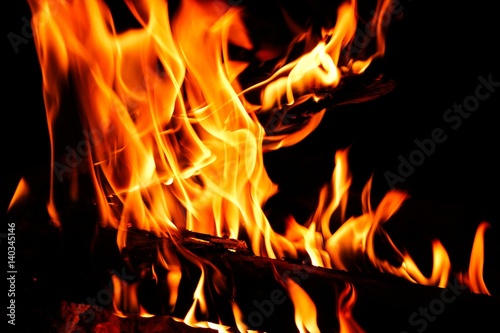 Camp fire in the night