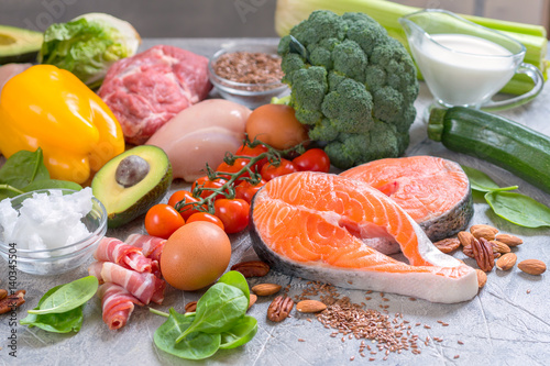 Healthy eating food low carb keto ketogenic diet meal plan