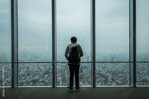 Aerial view of Osaka city in Japan © Puripat