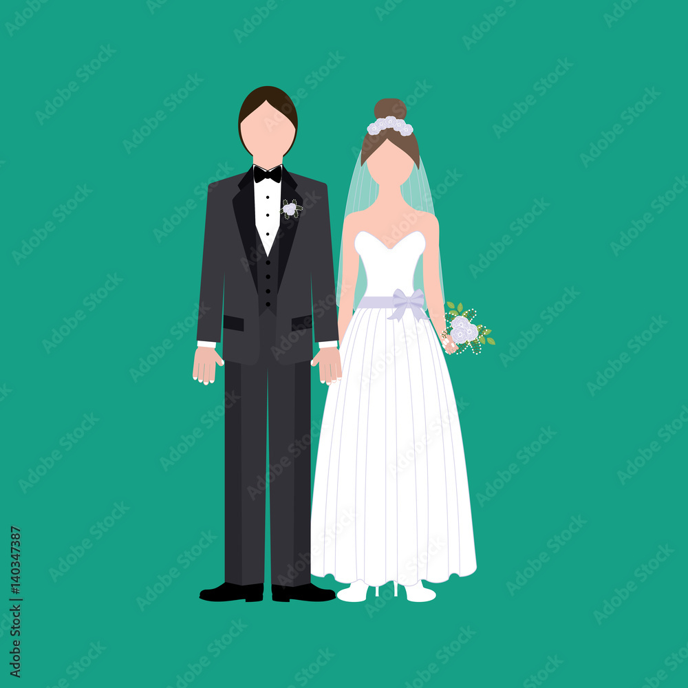 Wedding couple illustration