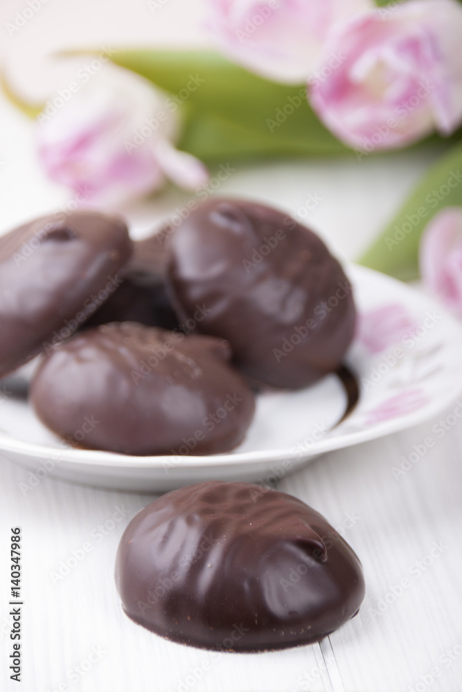 Marshmallow in chocolate Marshmallow in chocolate