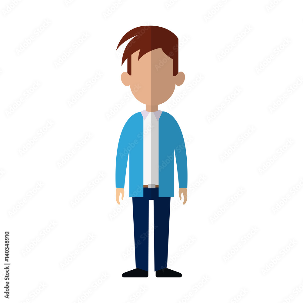man cartoon icon over white background. colorful design. vector illustration man cartoon icon over white background. colorful design. vector illustration