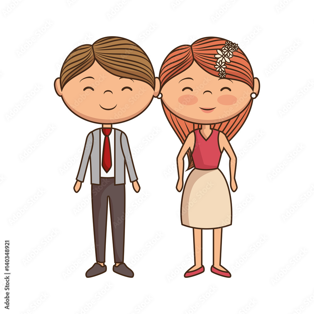 couple lovers characters icon vector illustration design couple lovers characters icon vector illustration design