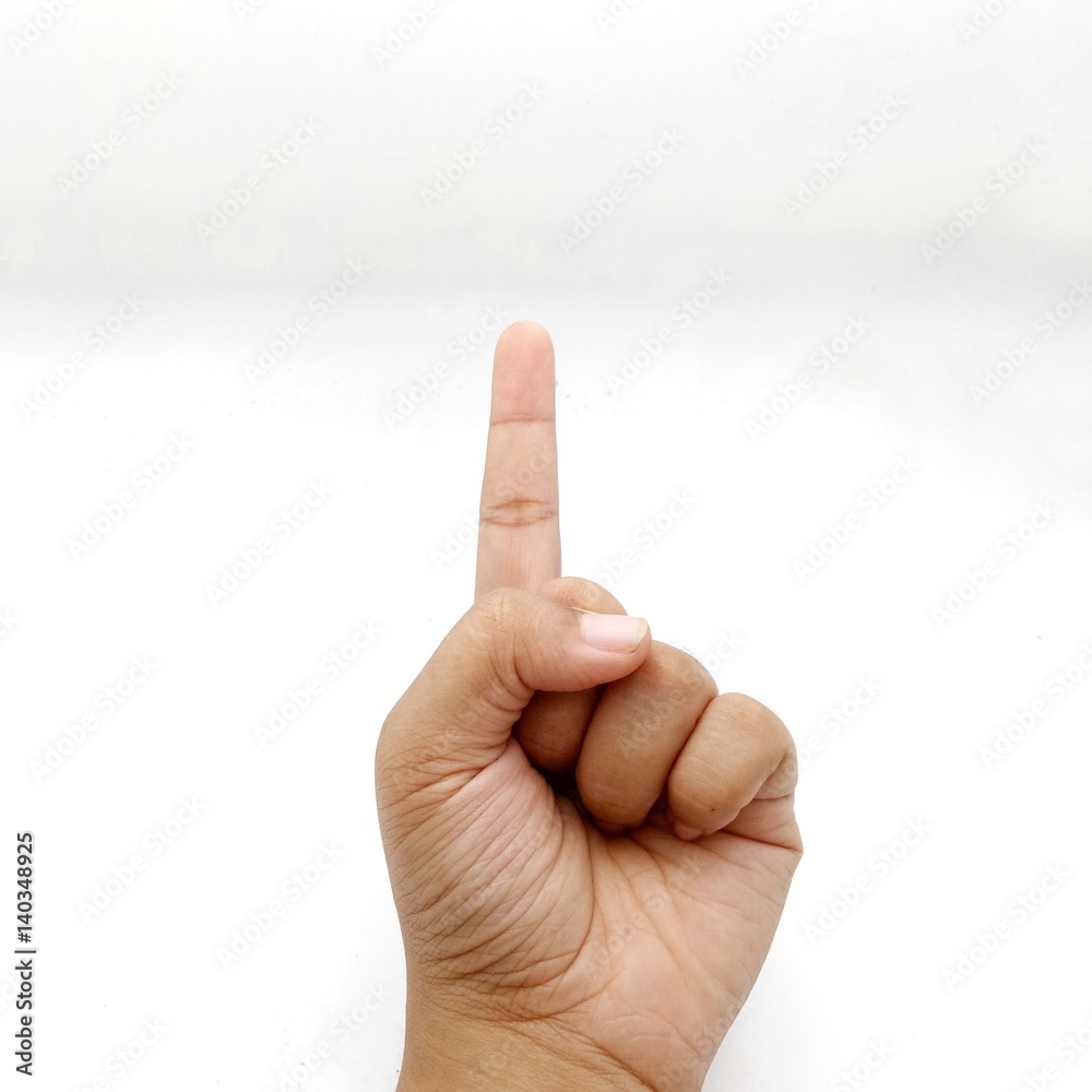 The sign from fingers of a hand.