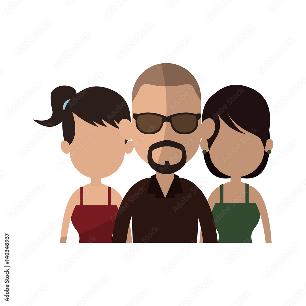 group of young people over white background. colorful design. vector illustration group of young people over white background. colorful design. vector illustration