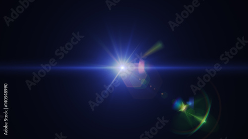 abstract of lighting digital lens flare in dark background