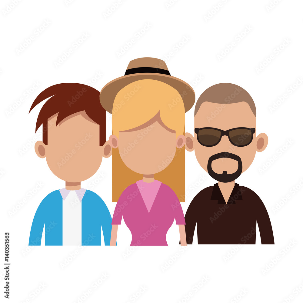 group of young people over white background. colorful design. vector illustration group of young people over white background. colorful design. vector illustration
