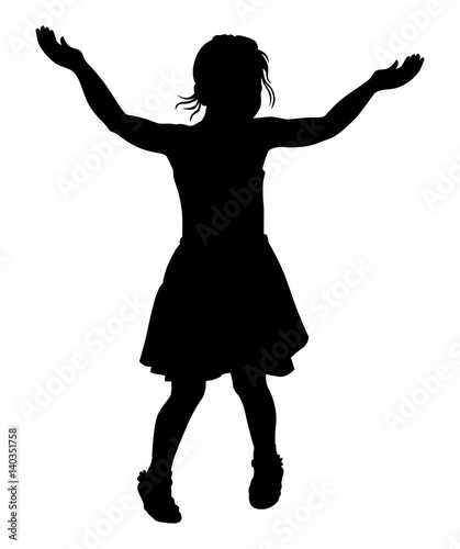 Silhouette of dancing girl © agrino