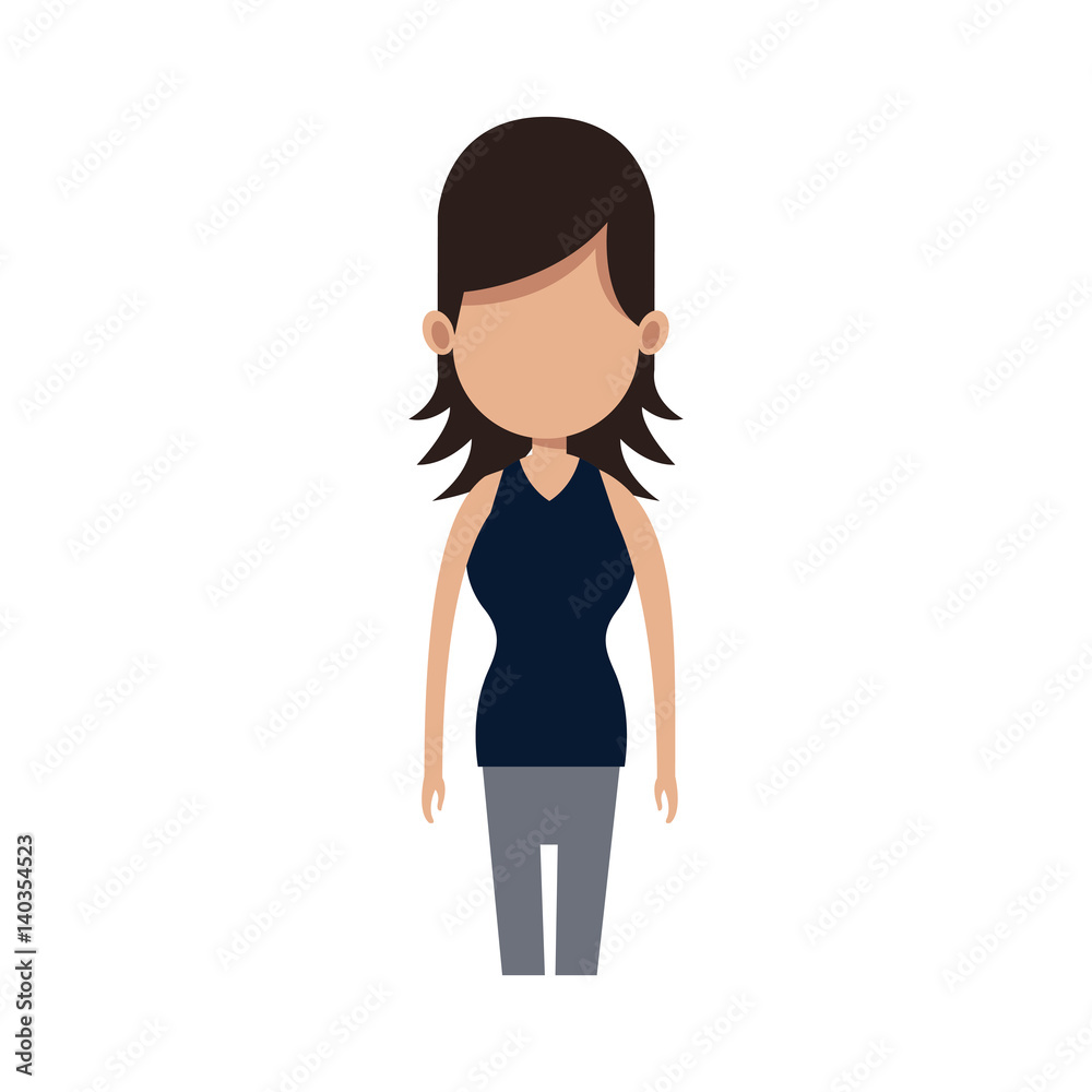 woman cartoon icon over white background. colorful design. vector illustration woman cartoon icon over white background. colorful design. vector illustration