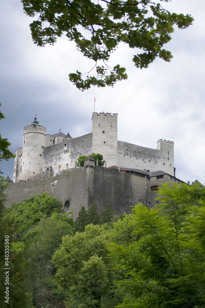 Hohensalzburg Fortress sits atop the Festungsberg, Salzburg