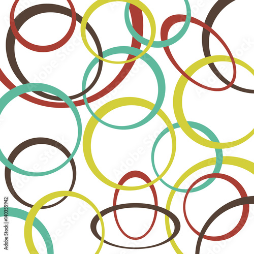 Retro pattern background with circles