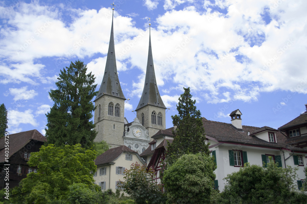 View of the city Lucerne in Switzerland