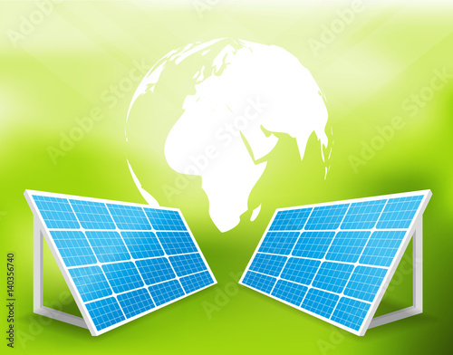 solar energy panels vector illustration 