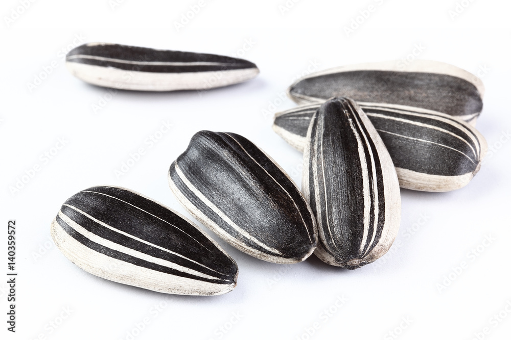 sunflower seeds isolated white background sunflower seeds isolated white background