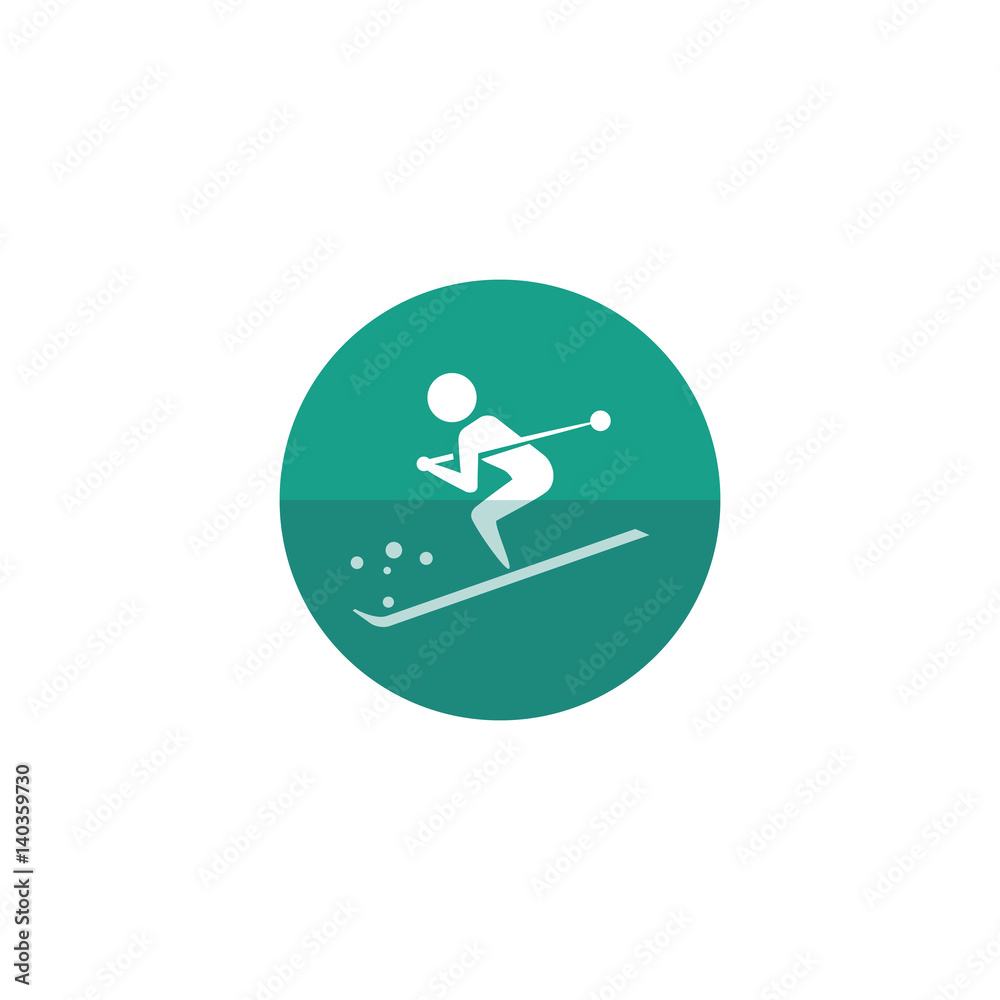 Circle icon - Skiing