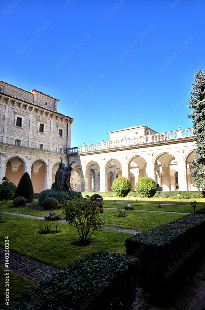 Montecassino Abbey, religious and historic destination in Cassino. Italy
