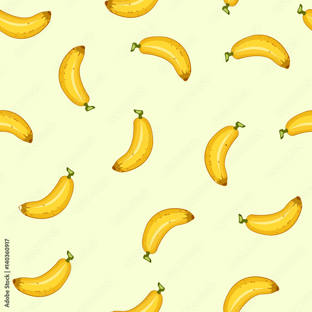 Background with banana. Fruits. Summer. Vector illustration.