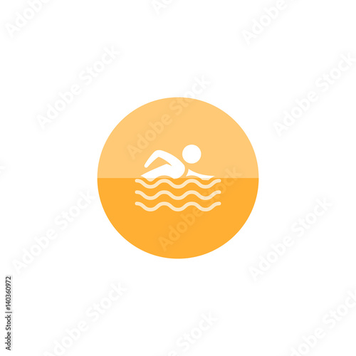 Circle icon - Man swimming