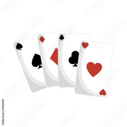 aces poker cards icon vector illustration design