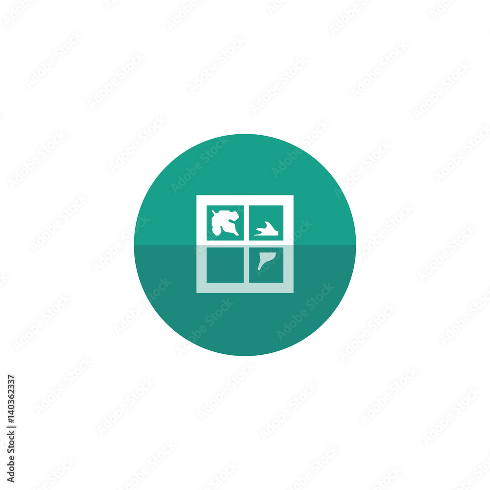 Circle icon - Falling leaves window