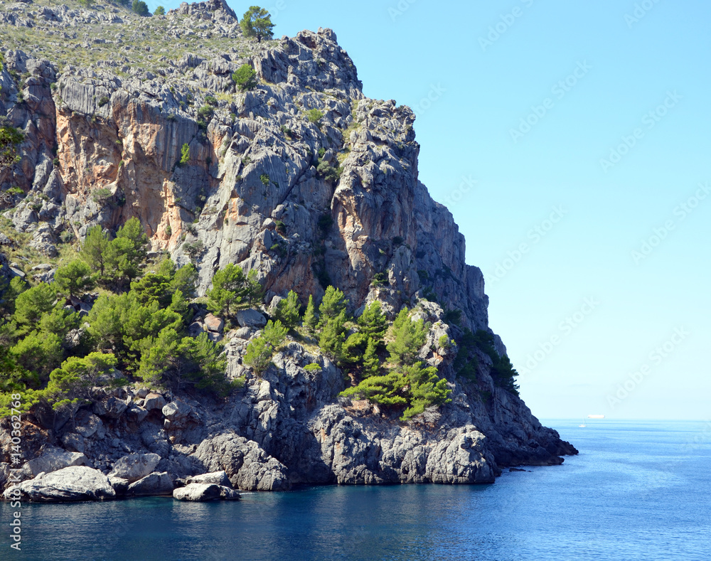 Beautiful bay in Torrent de Pareis with Endless Horizon, North of Mallorca,Europe