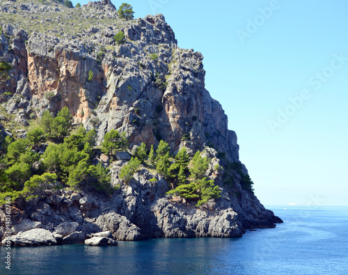 Fototapeta Naklejka Na Ścianę i Meble -  Beautiful bay in Torrent de Pareis with Endless Horizon, North of Mallorca,Europe