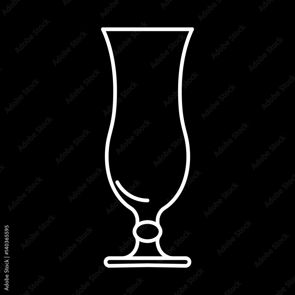 icon of hurricane glass white contour on black background of vector illustration icon of hurricane glass white contour on black background of vector illustration
