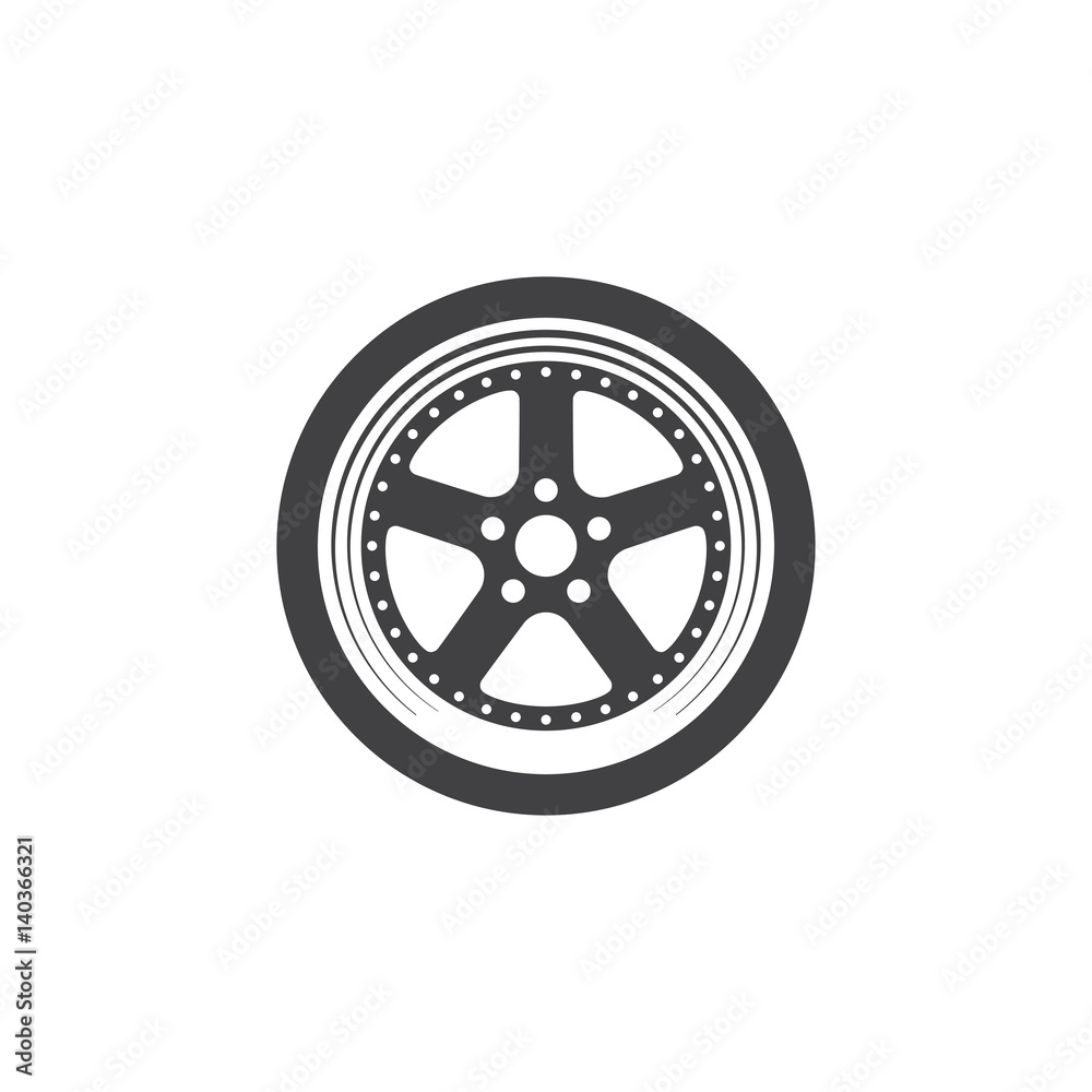 Vector car wheel icon