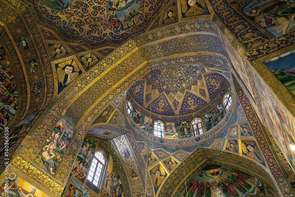 Ceiling of Vank Cathedral, Isfahan, Iran