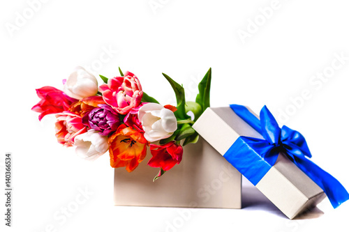 gift for woman with tulips