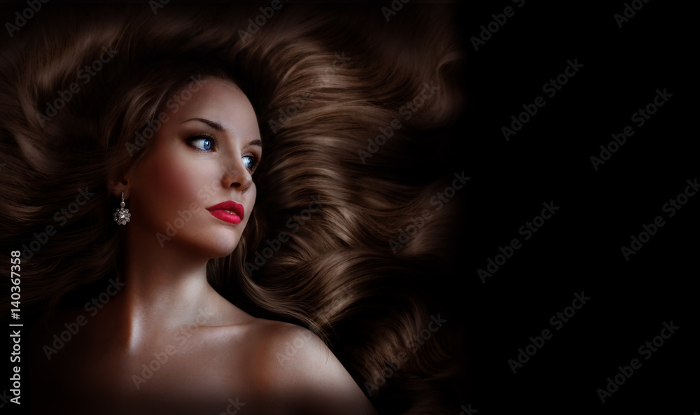 Beautiful girl with long shiny hair. Beautiful girl with long shiny hair.