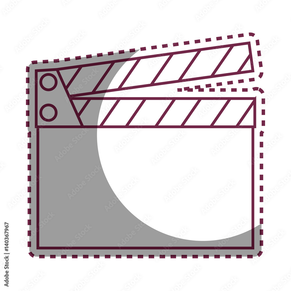 Fototapeta premium clapperboard cinema isolated icon vector illustration design
