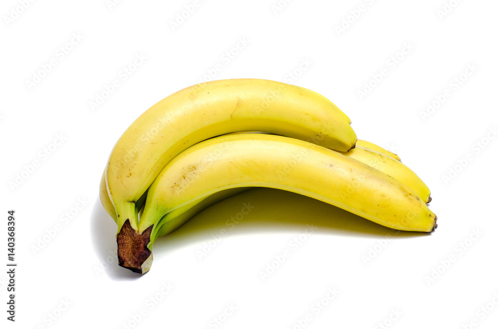 Tropical fruit banana on white background