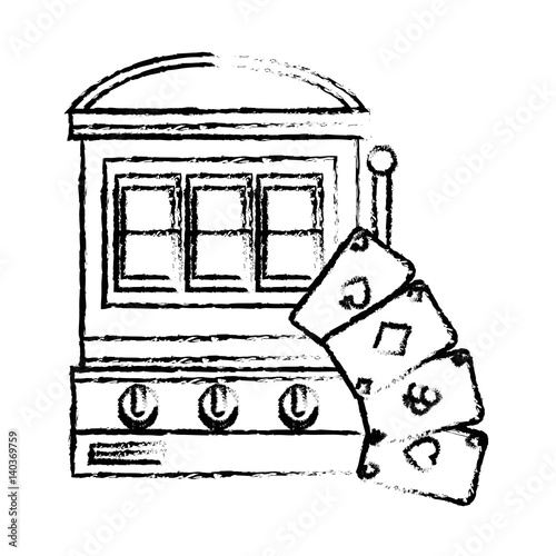 jackpot machine casino icon vector illustration design