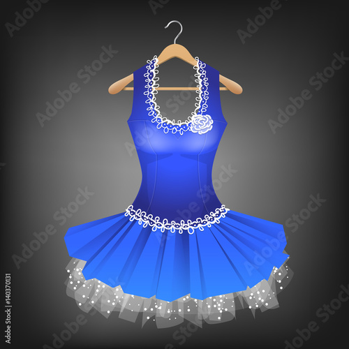 Blue Dress with Lace on Hanger