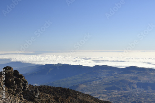 View from Teide to the North over Tenerife Island