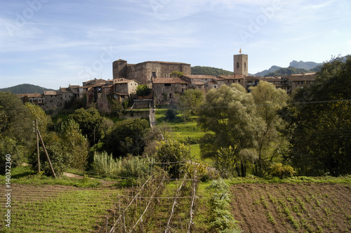 Medieval village of Santa Pau  Garrotxa  Girona province  Catalonia  Spain
