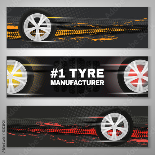 Tyre Banner Set