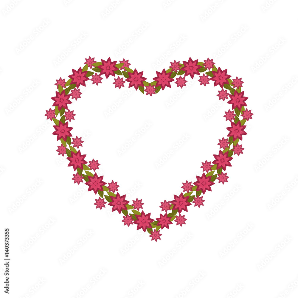 heart flowers decoration image vector illustration eps 10