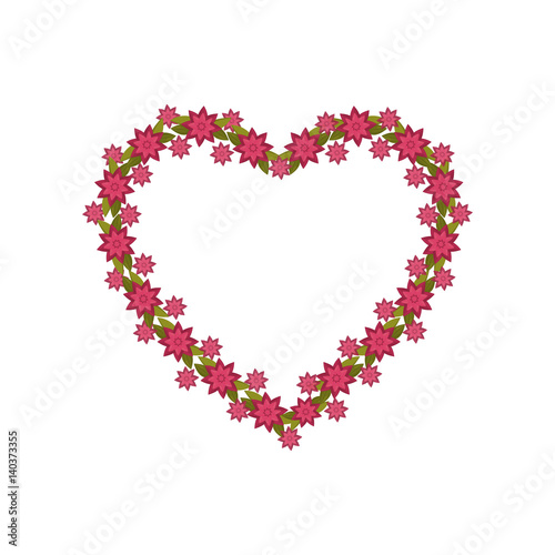 heart flowers decoration image vector illustration eps 10