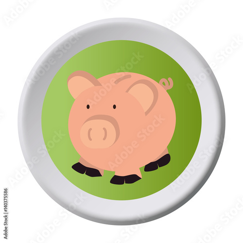piggy savings money icon vector illustration design
