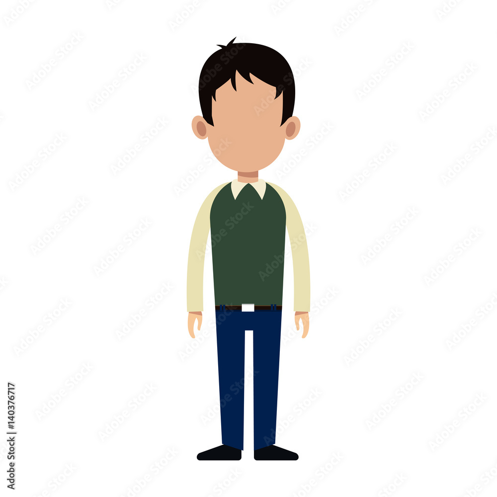 man cartoon icon over white background. colorful design. vector illustration man cartoon icon over white background. colorful design. vector illustration