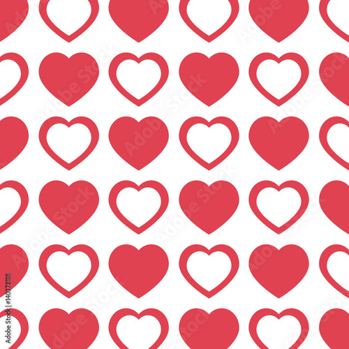 hearts love romantic card vector illustration design