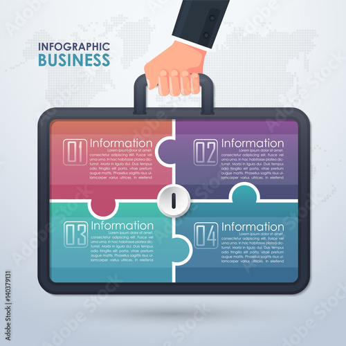 Business infographic. Bag d...