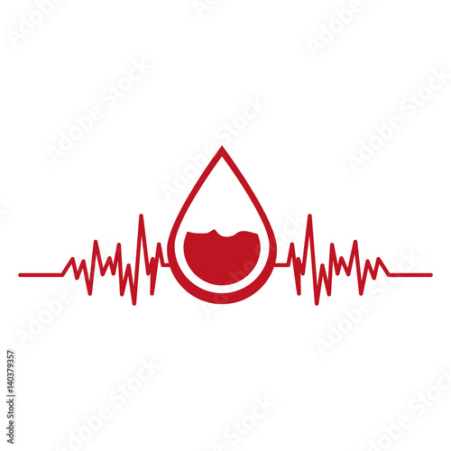 blood donation campaign emblem vector illustration design