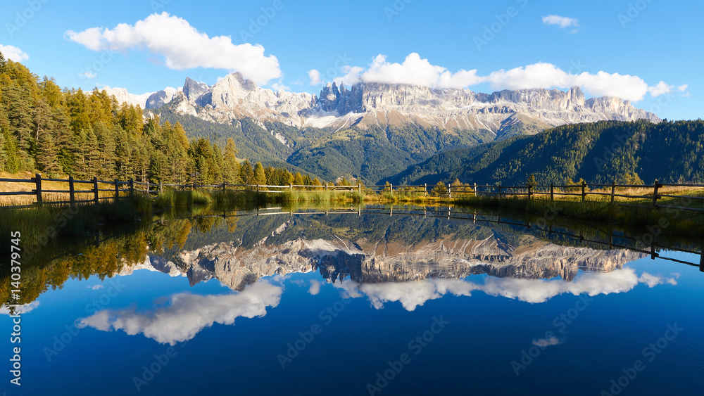 Spiegelbild Berge im stillen See