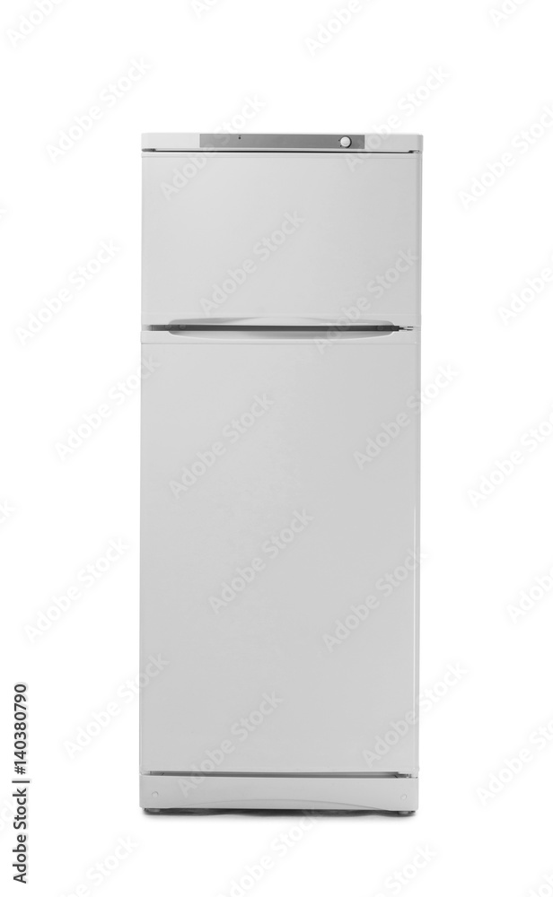 Modern fridge isolated on white background Modern fridge isolated on white background